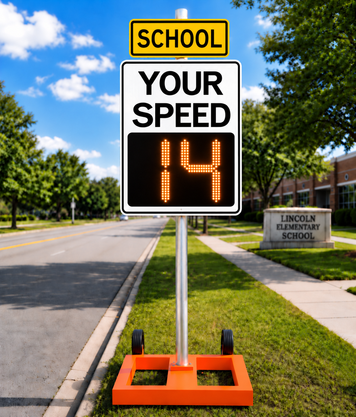Winstar 11M Digital Radar Speed Sign 23" x 23" (20" Matrix LED Display)