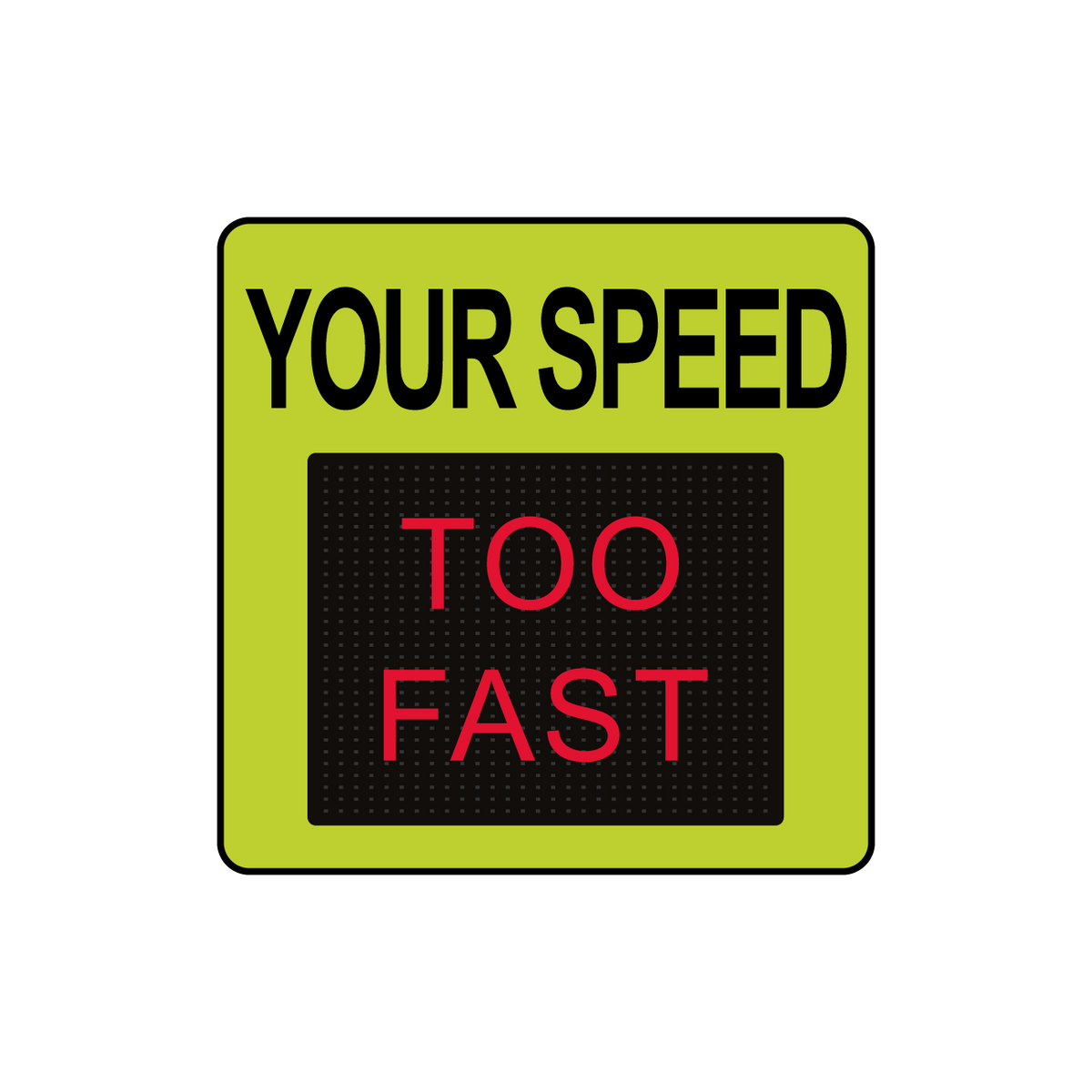 Winstar 11M Digital Radar Speed Sign 23" x 23" (20" Matrix LED Display)