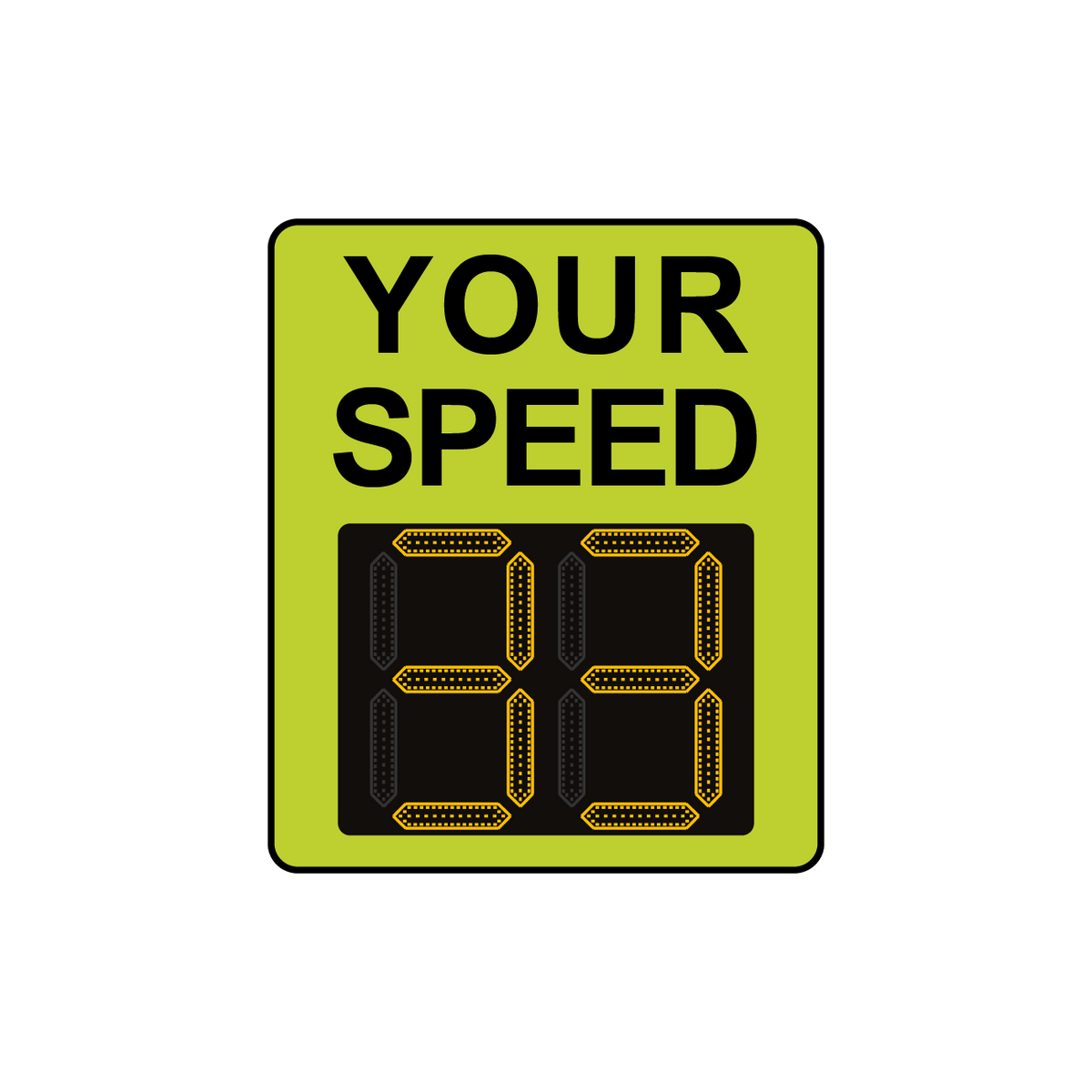Winstar 15A Digital Radar Speed Sign 28" x 33" (26.5" LED Display)
