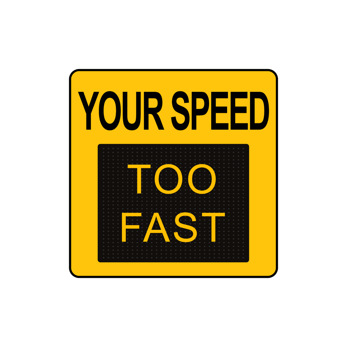 Winstar 11M Digital Radar Speed Sign 23" x 23" (20" Matrix LED Display)