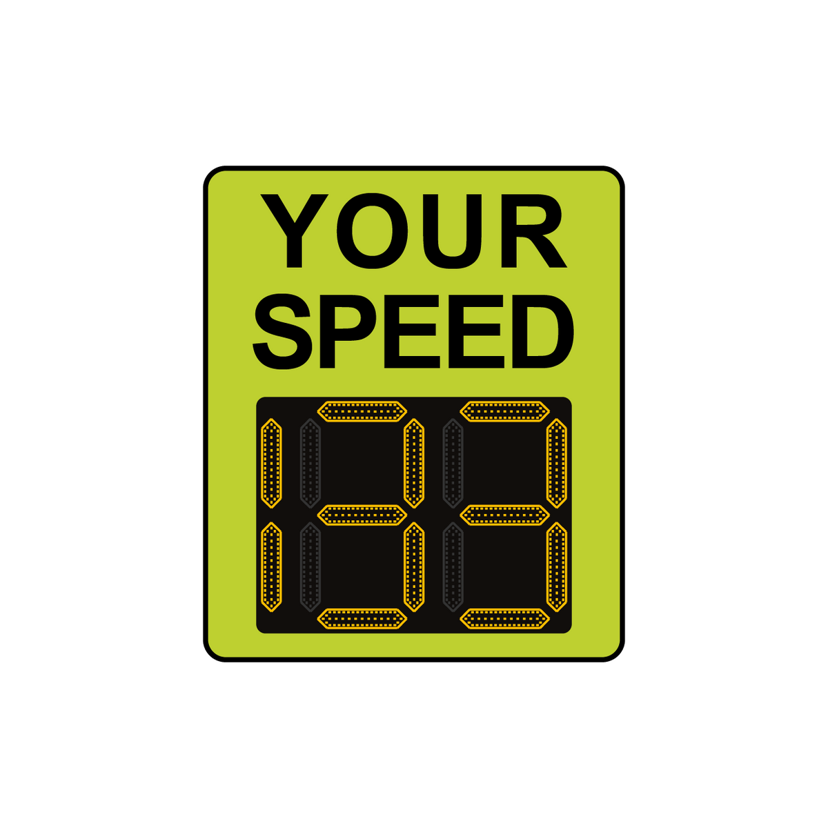 Winstar 15A Digital Radar Speed Sign 28" x 33" (26.5" LED Display)