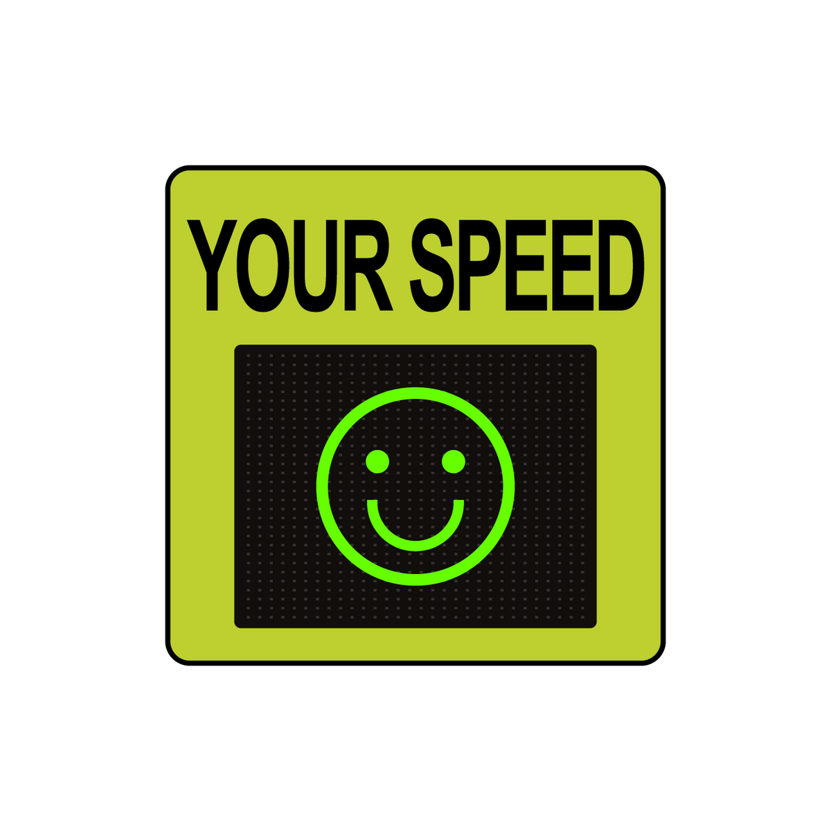Winstar 11M Digital Radar Speed Sign 23" x 23" (20" Matrix LED Display)