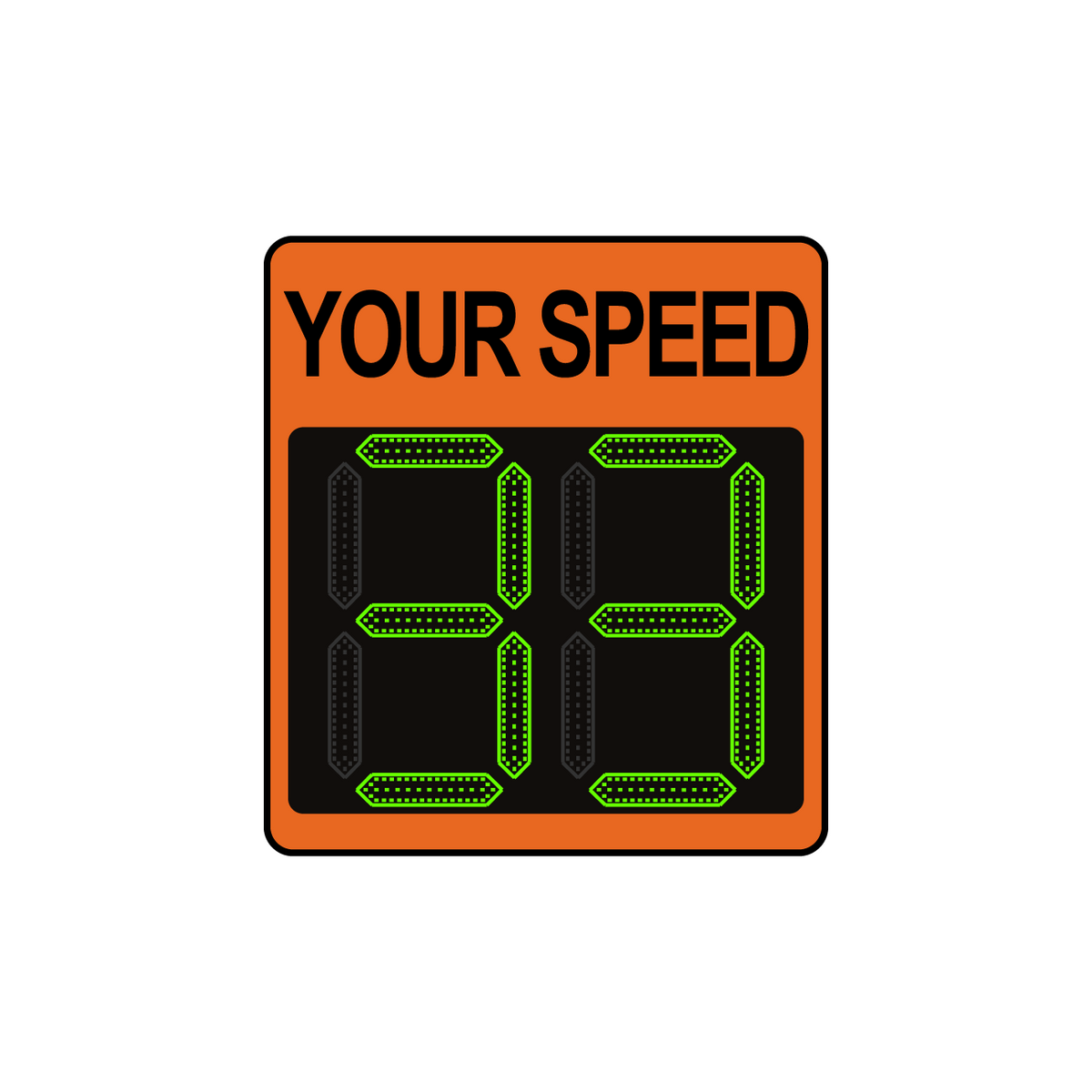 Winstar 11A Digital Radar Speed Sign 21" x 23" (20" LED Display)