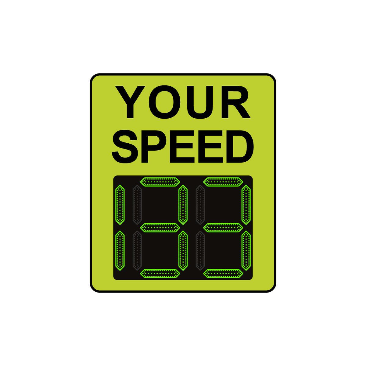Winstar 15A Digital Radar Speed Sign 28" x 33" (26.5" LED Display)