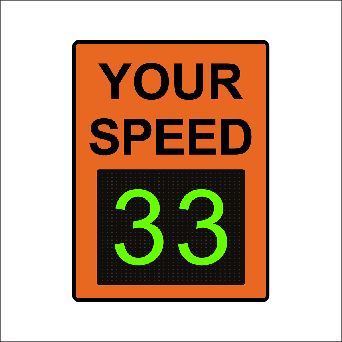 Winstar 18M Digital Radar Speed Sign 36" x 48" (34.5" Matrix LED Display)