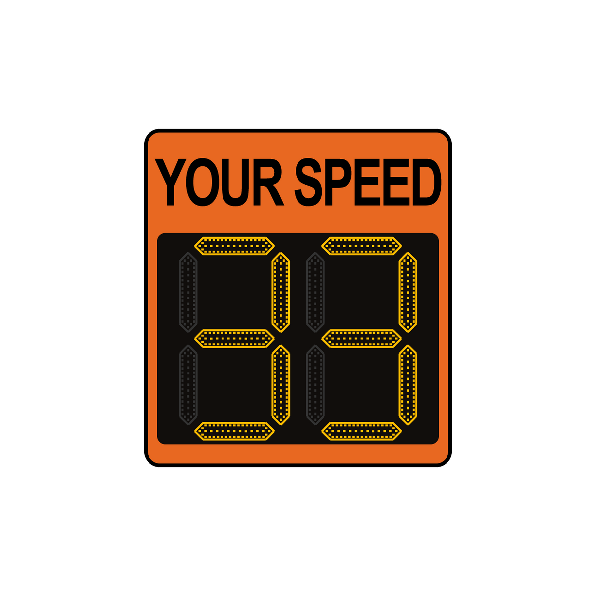 Winstar 11A Digital Radar Speed Sign 21" x 23" (20" LED Display)