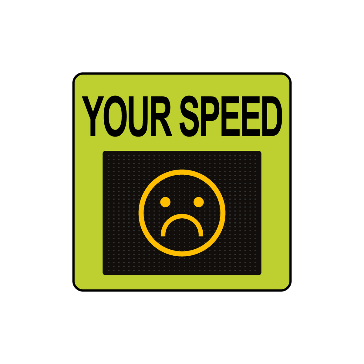 Winstar 11M Digital Radar Speed Sign 23" x 23" (20" Matrix LED Display)