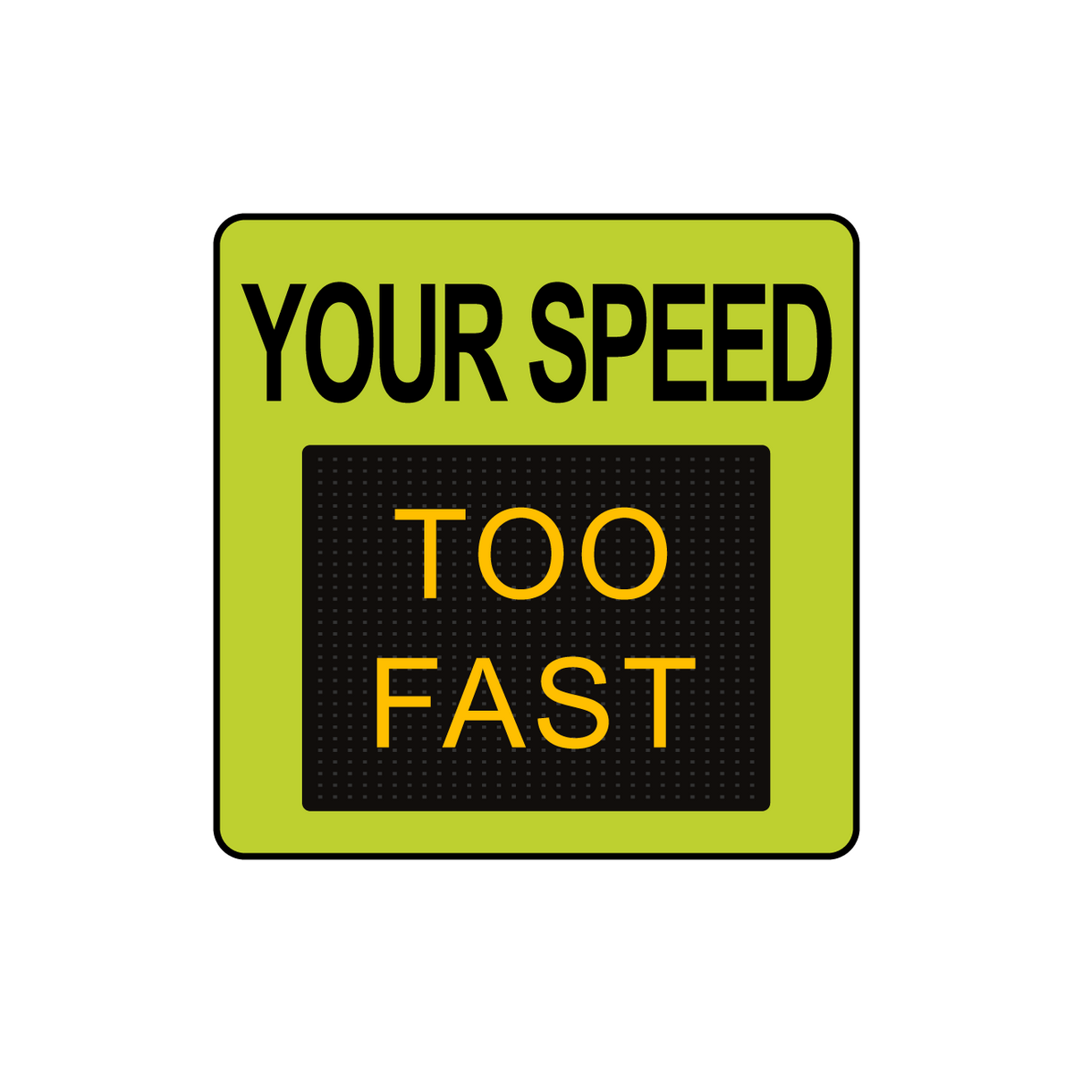 Winstar 11M Digital Radar Speed Sign 23" x 23" (20" Matrix LED Display)