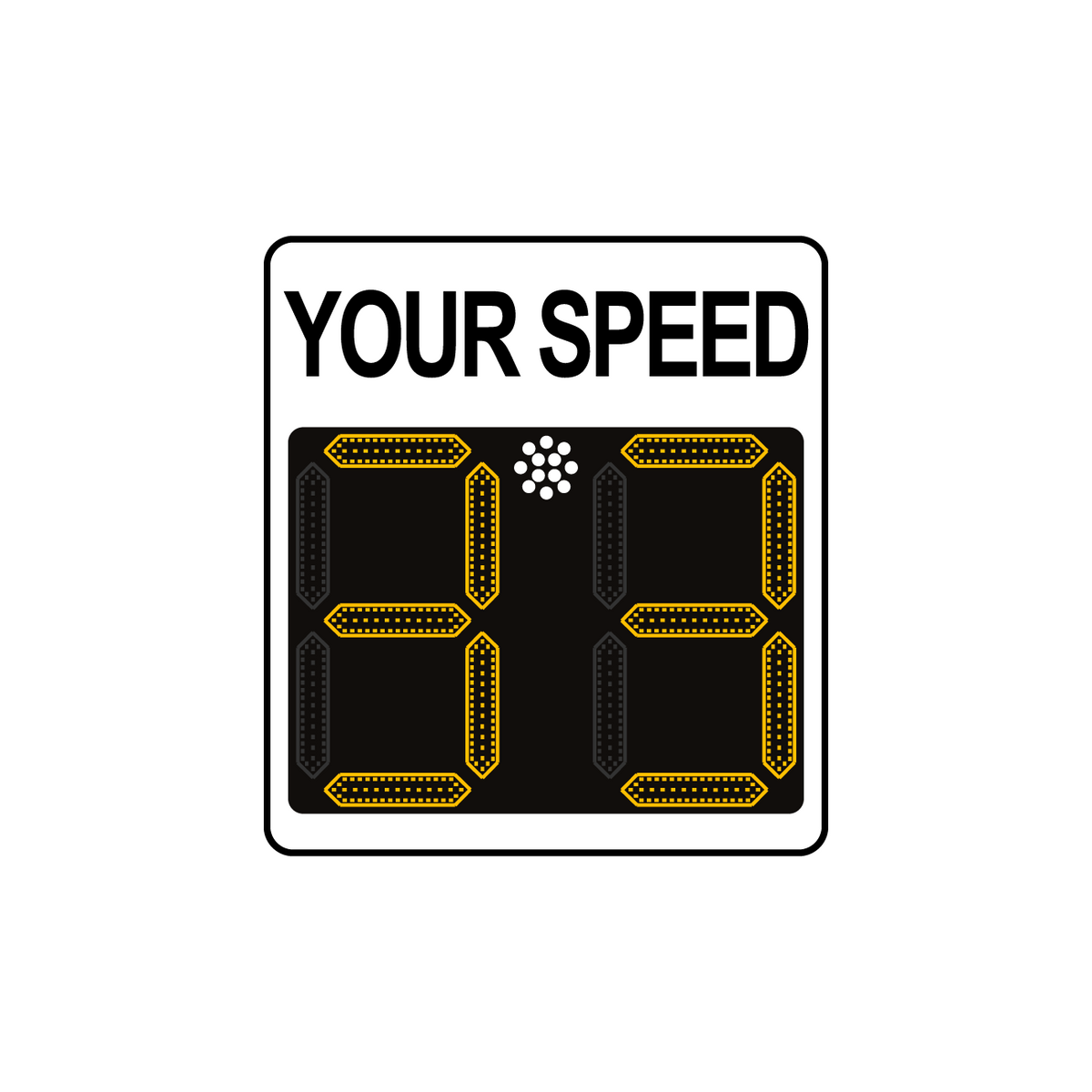 Winstar 11A Digital Radar Speed Sign 21" x 23" (20" LED Display)