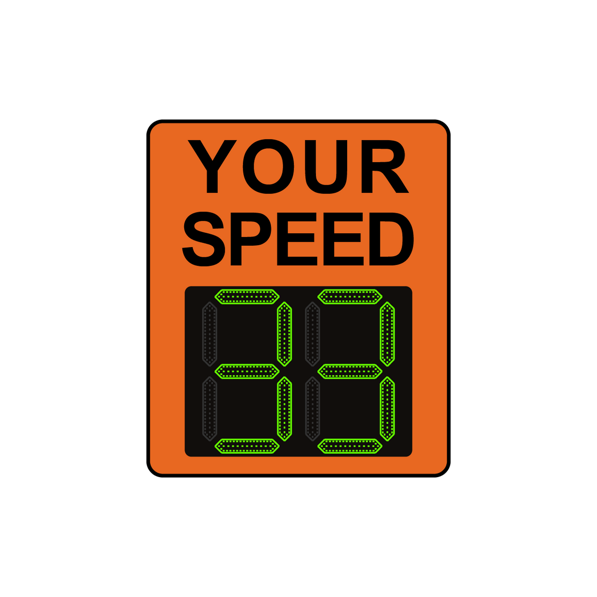 Winstar 15A Digital Radar Speed Sign 28" x 33" (26.5" LED Display)