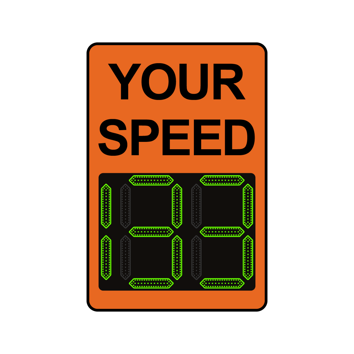 Winstar 15 Digital Radar Speed Sign 24" x 36" (26.5" LED Display)