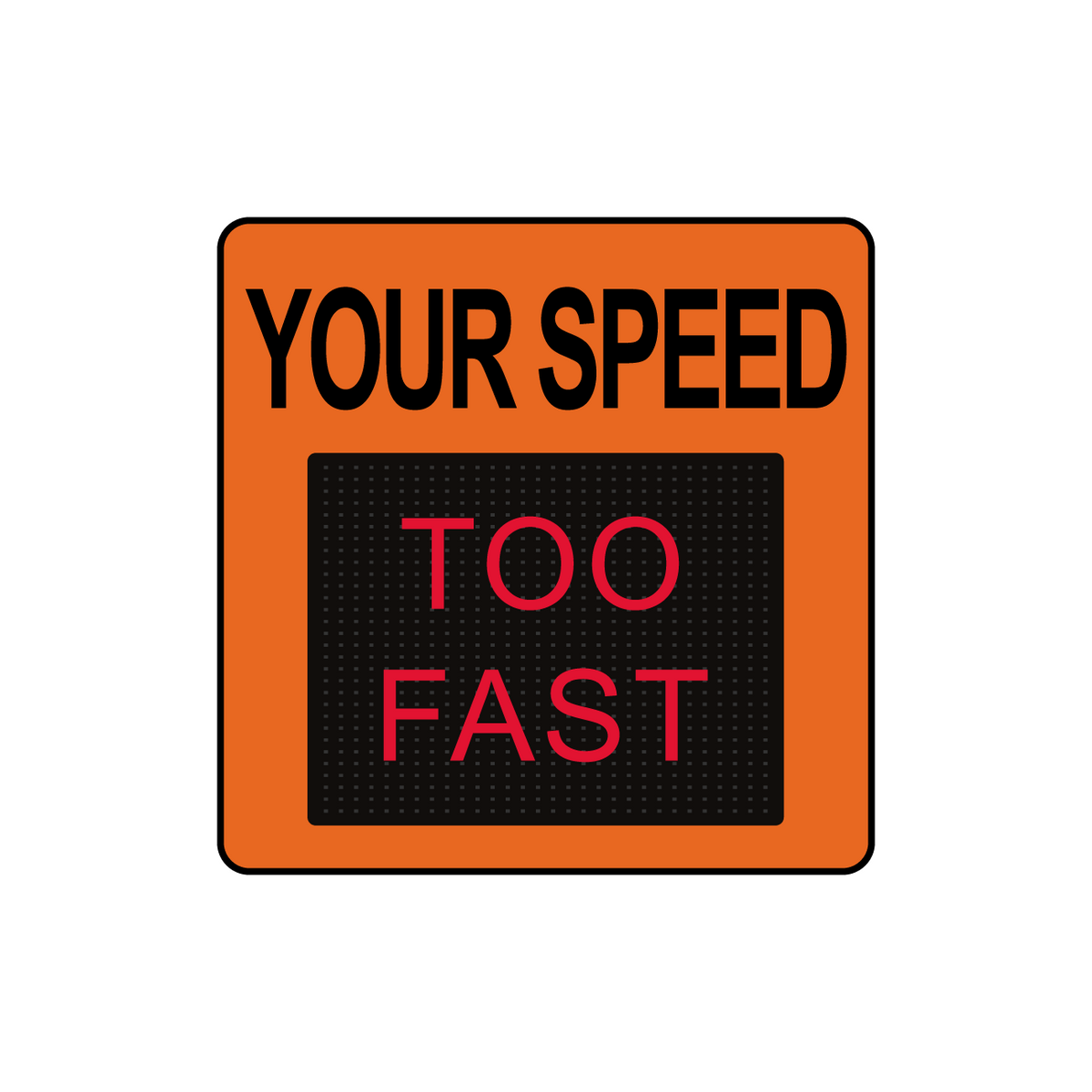 Winstar 11M Digital Radar Speed Sign 23" x 23" (20" Matrix LED Display)
