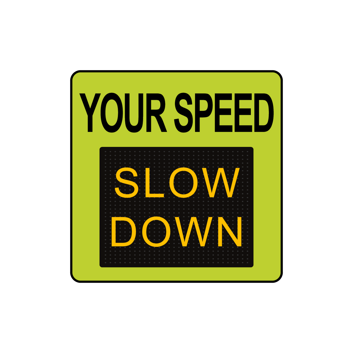Winstar 11M Digital Radar Speed Sign 23" x 23" (20" Matrix LED Display)