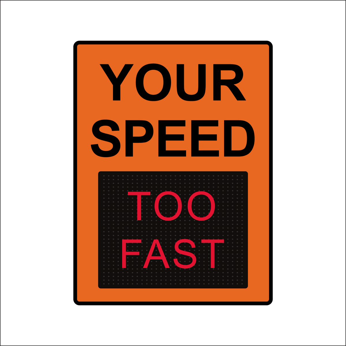 Winstar 18M Digital Radar Speed Sign 36" x 48" (34.5" Matrix LED Display)