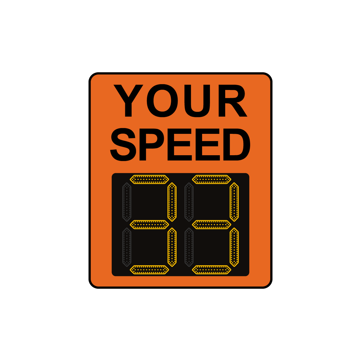 Winstar 15A Digital Radar Speed Sign 28" x 33" (26.5" LED Display)