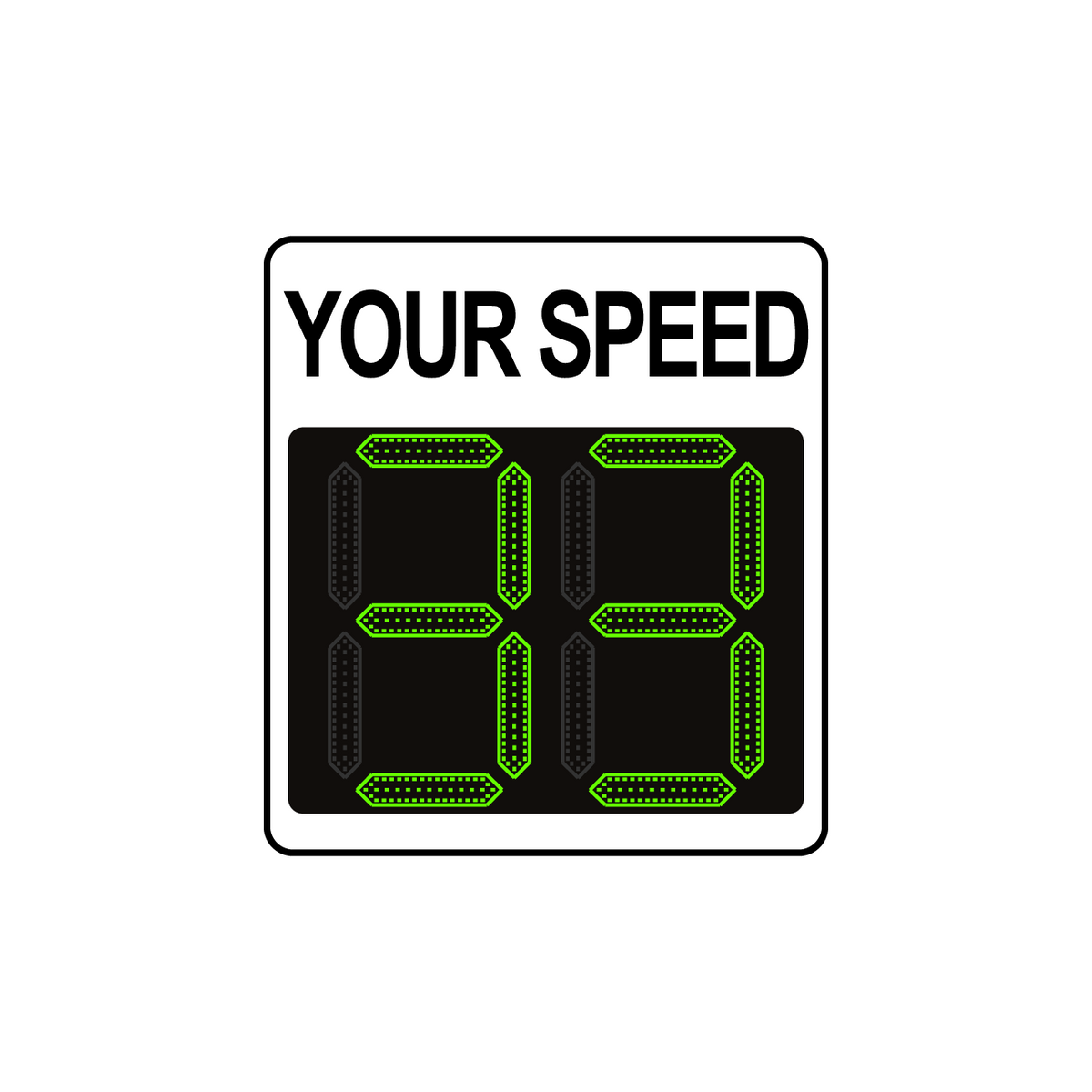 Winstar 11A Digital Radar Speed Sign 21" x 23" (20" LED Display)