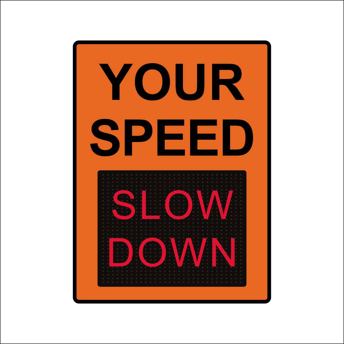 Winstar 18M Digital Radar Speed Sign 36" x 48" (34.5" Matrix LED Display)