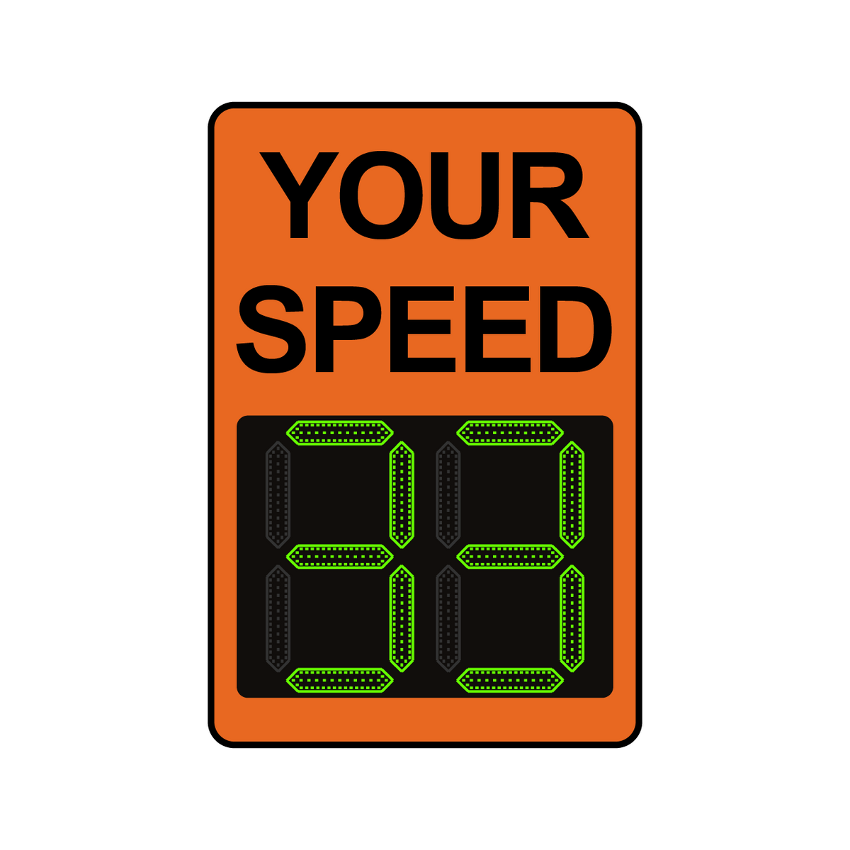 Winstar 15 Digital Radar Speed Sign 24" x 36" (26.5" LED Display)