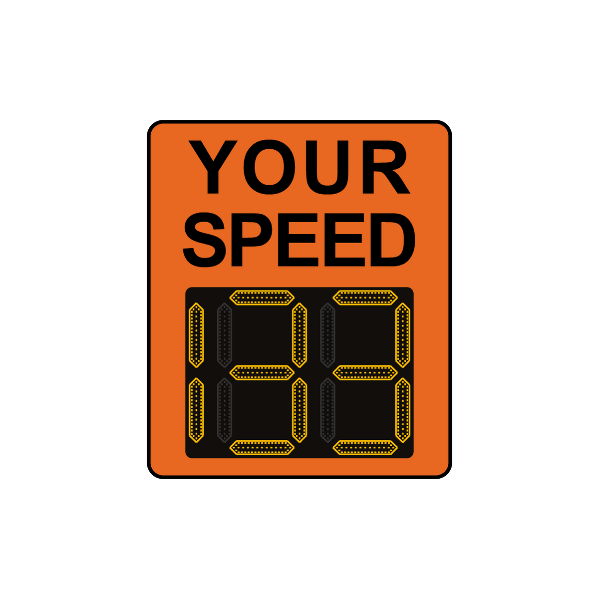 Winstar 15A Digital Radar Speed Sign 28" x 33" (26.5" LED Display)