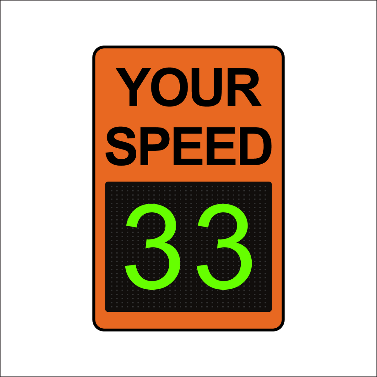 Winstar 15M Digital Radar Speed Sign 24" x 36" (26.5" Matrix LED Display)
