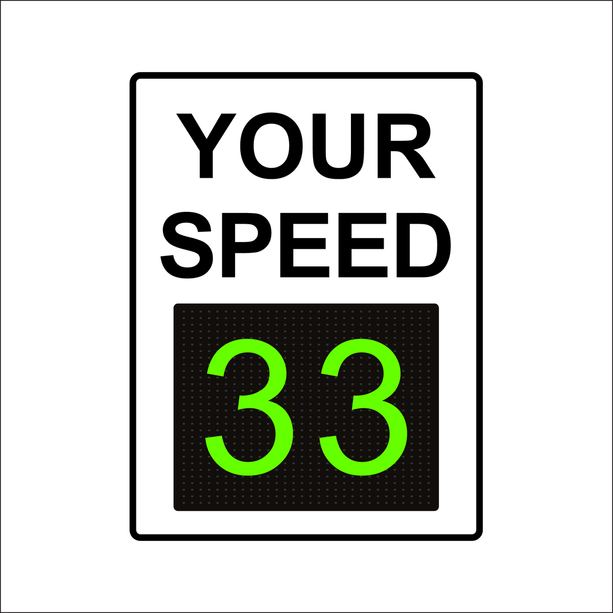 Winstar 18M Digital Radar Speed Sign 36" x 48" (34.5" Matrix LED Display)