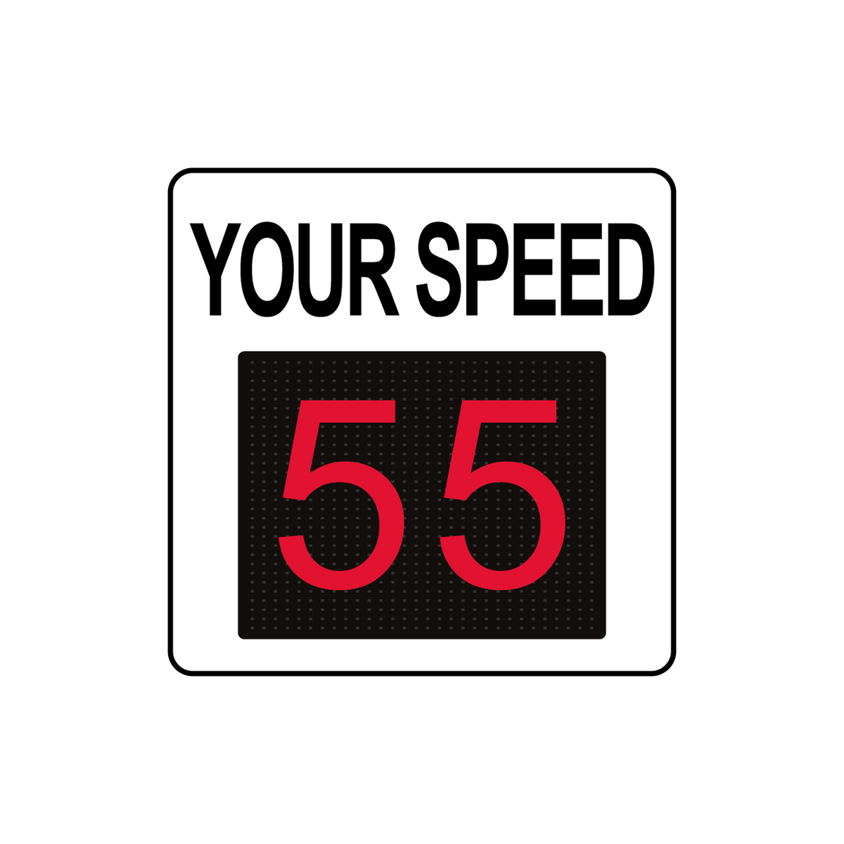 Winstar 11M Digital Radar Speed Sign 23&quot; x 23&quot; (20&quot; Matrix LED Display)