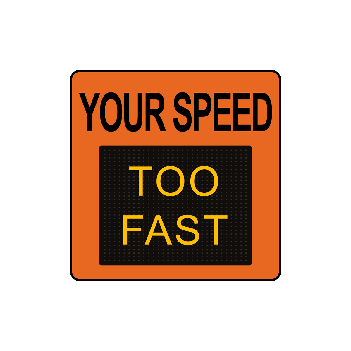 Winstar 11M Digital Radar Speed Sign 23" x 23" (20" Matrix LED Display)