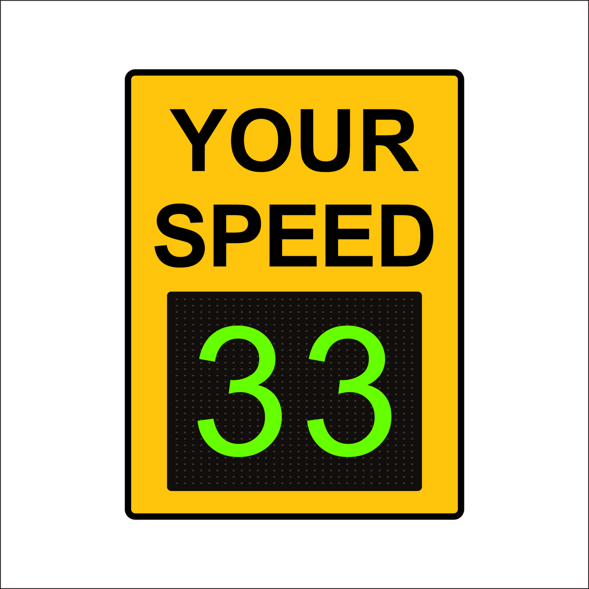 Winstar 18M Digital Radar Speed Sign 36" x 48" (34.5" Matrix LED Display)