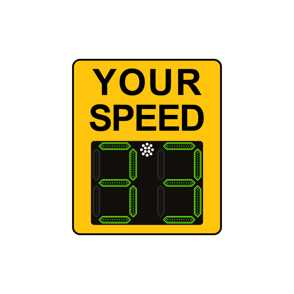 Winstar 15A Digital Radar Speed Sign 28" x 33" (26.5" LED Display)