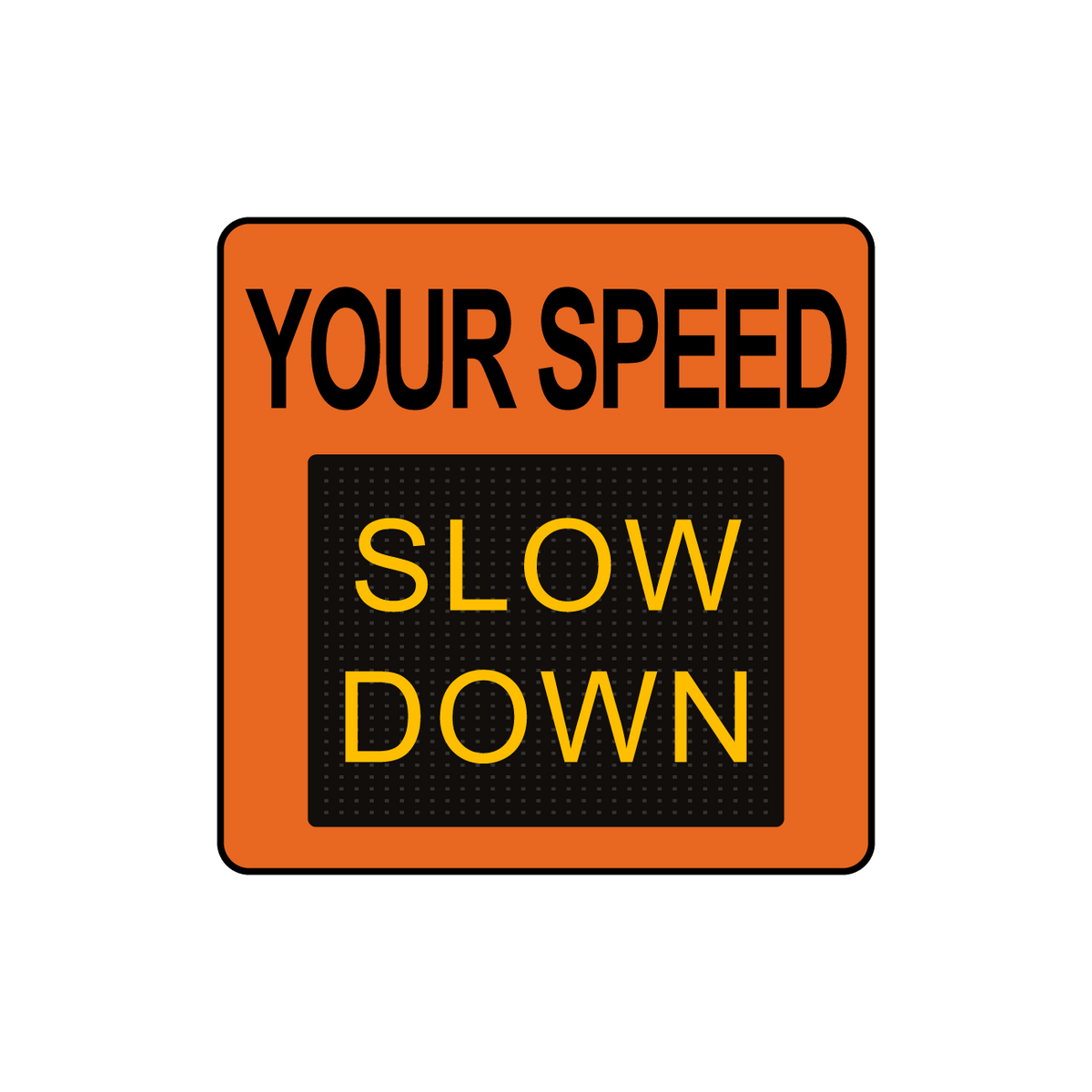 Winstar 11M Digital Radar Speed Sign 23" x 23" (20" Matrix LED Display)