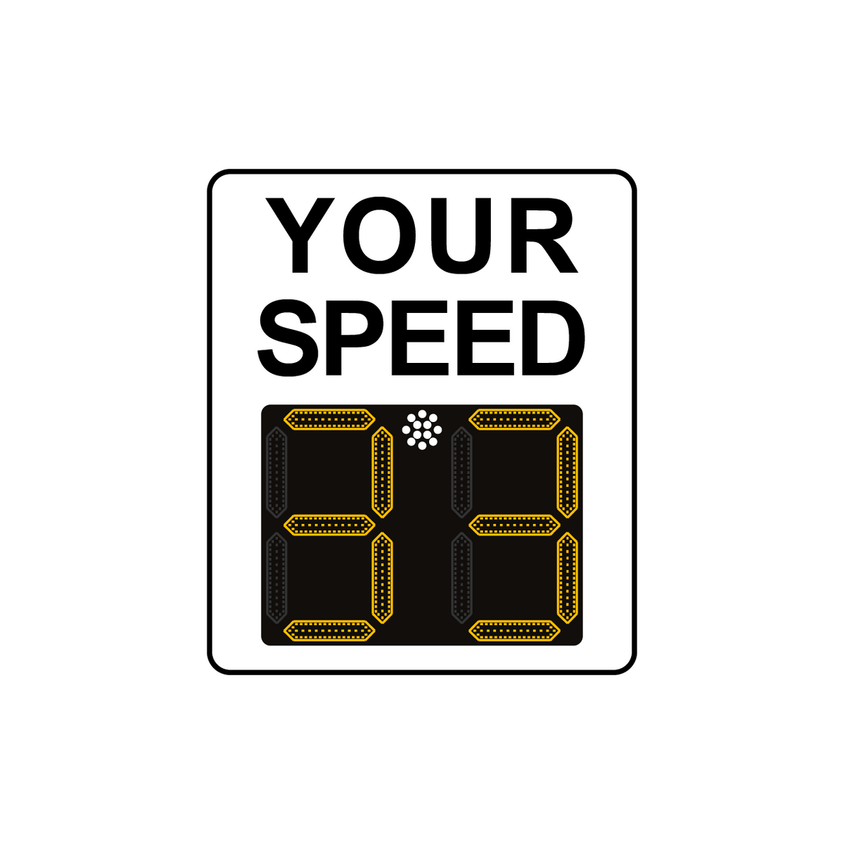 Winstar 15A Digital Radar Speed Sign 28" x 33" (26.5" LED Display)