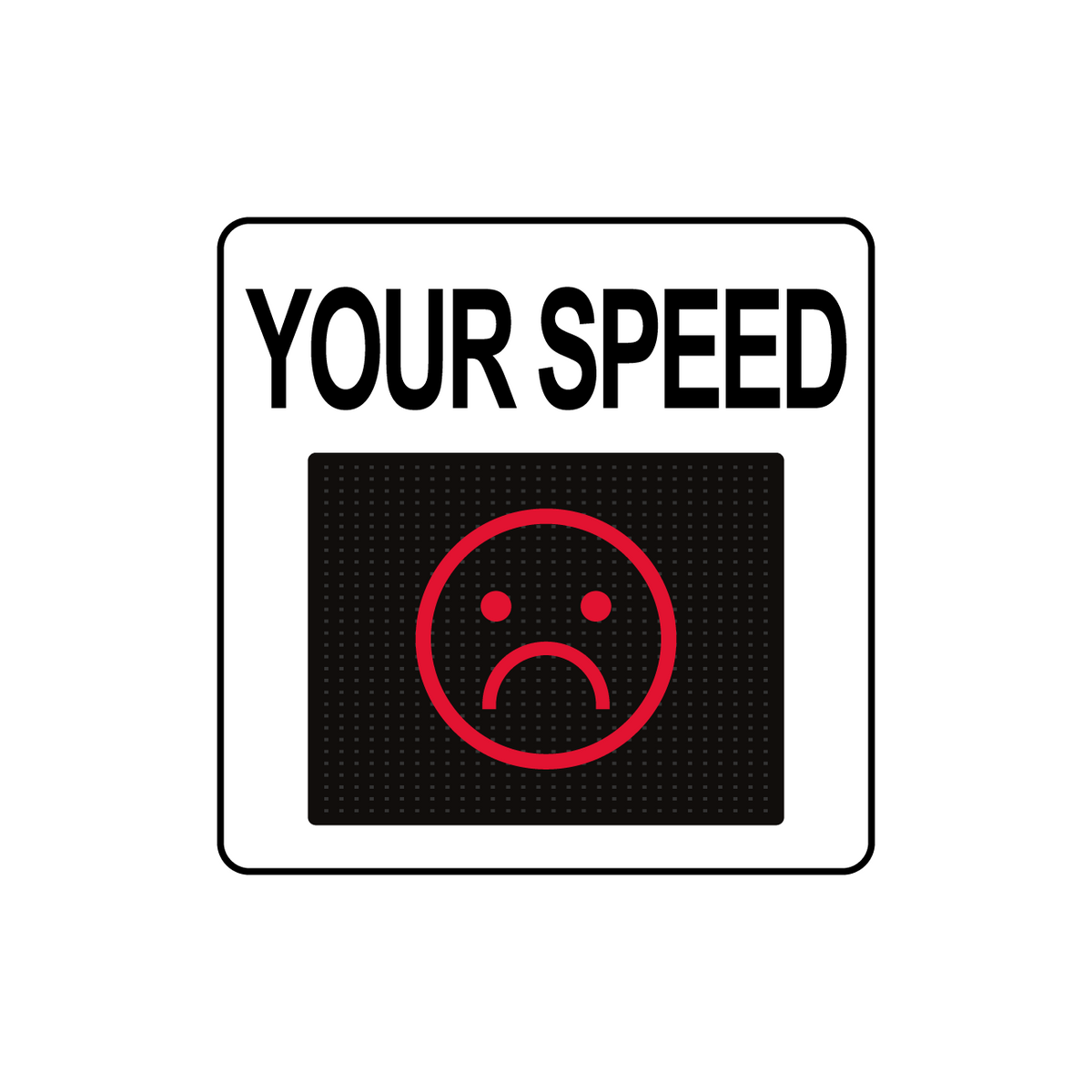 Winstar 11M Digital Radar Speed Sign 23" x 23" (20" Matrix LED Display)