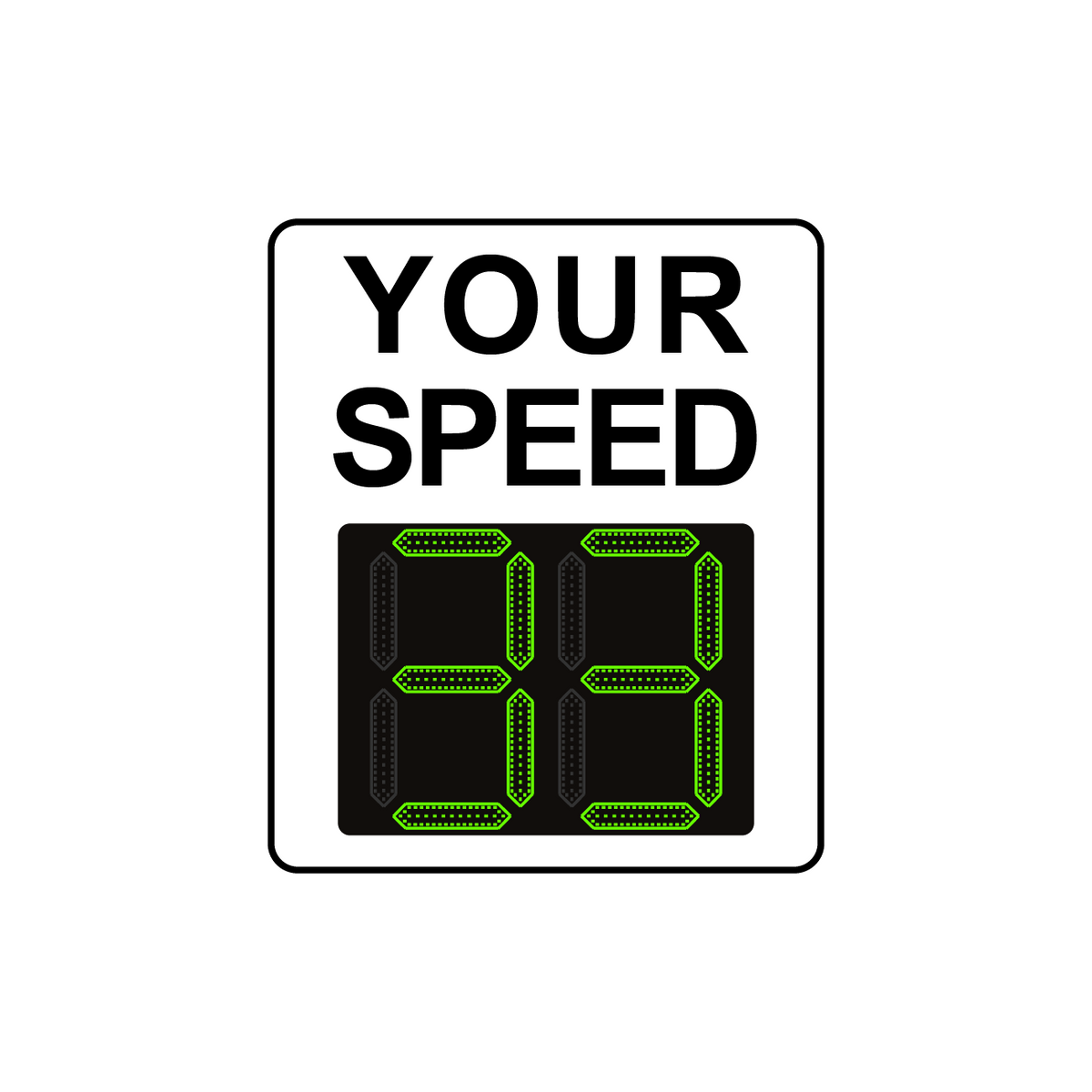 Winstar 15A Digital Radar Speed Sign 28" x 33" (26.5" LED Display)