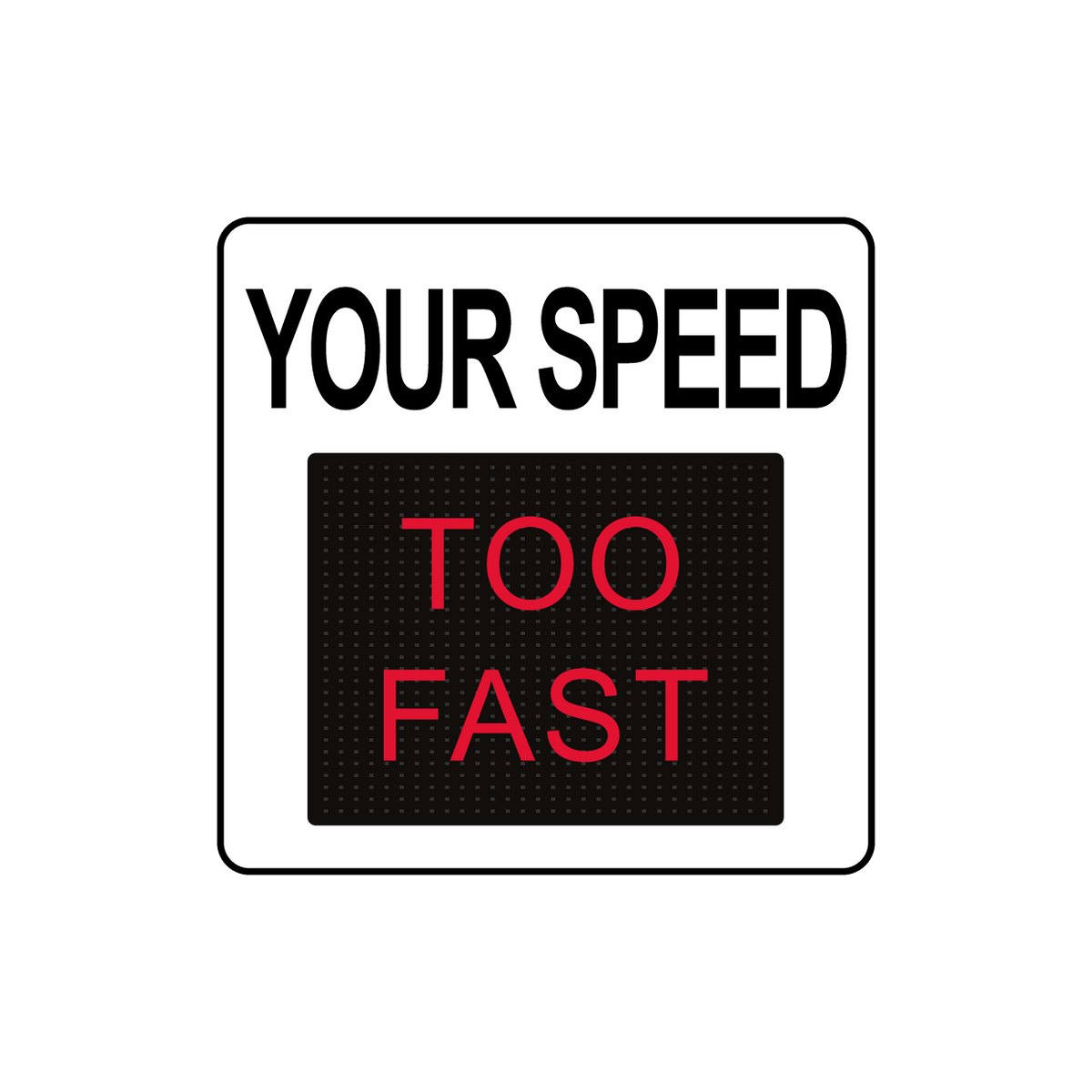 Winstar 11M Digital Radar Speed Sign 23" x 23" (20" Matrix LED Display)