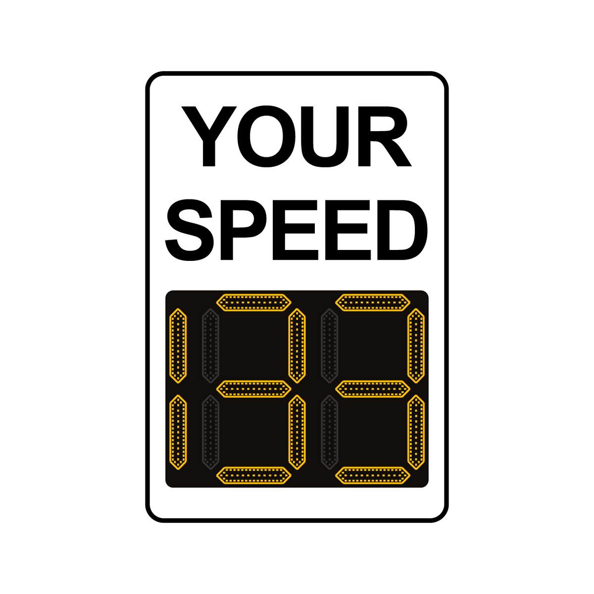 Winstar 15 Digital Radar Speed Sign 24" x 36" (26.5" LED Display)