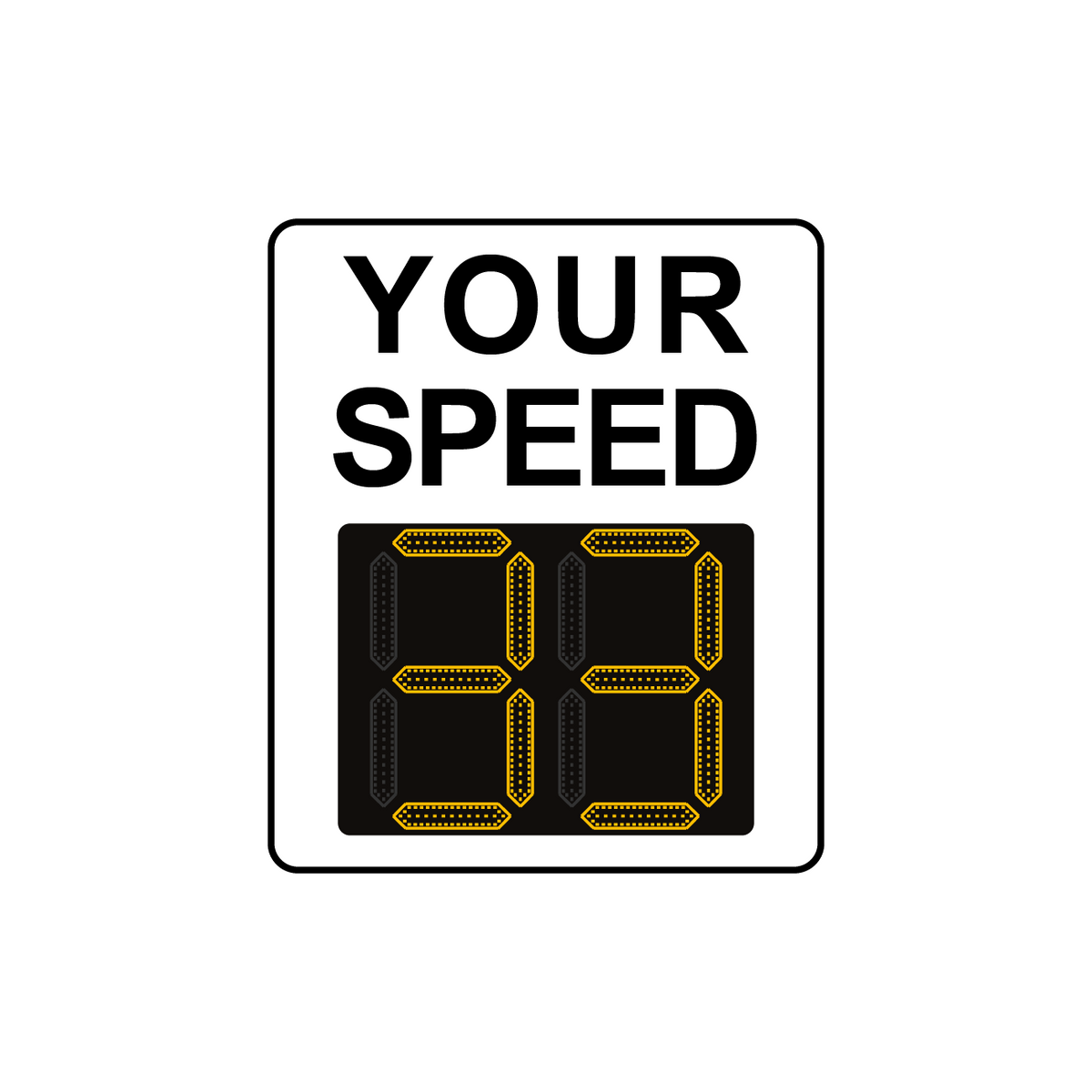 Winstar 15A Digital Radar Speed Sign 28" x 33" (26.5" LED Display)