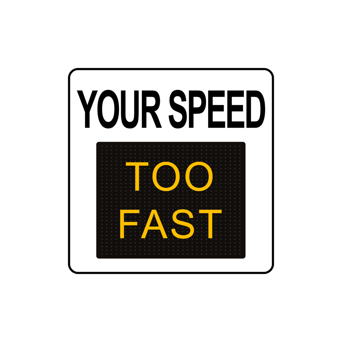 Winstar 11M Digital Radar Speed Sign 23" x 23" (20" Matrix LED Display)