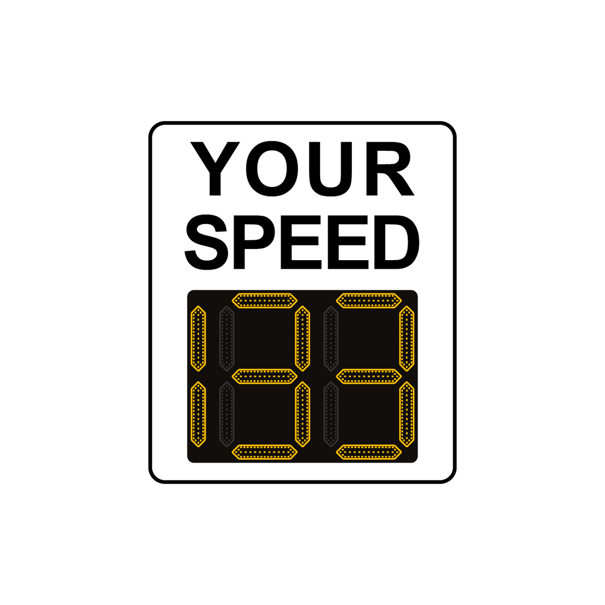 Winstar 15A Digital Radar Speed Sign 28" x 33" (26.5" LED Display)
