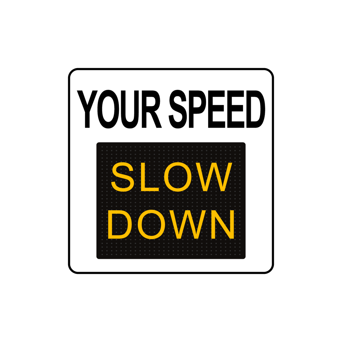 Winstar 11M Digital Radar Speed Sign 23" x 23" (20" Matrix LED Display)