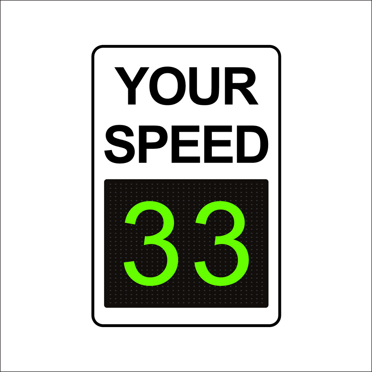 Winstar 15M Digital Radar Speed Sign 24" x 36" (26.5" Matrix LED Display)