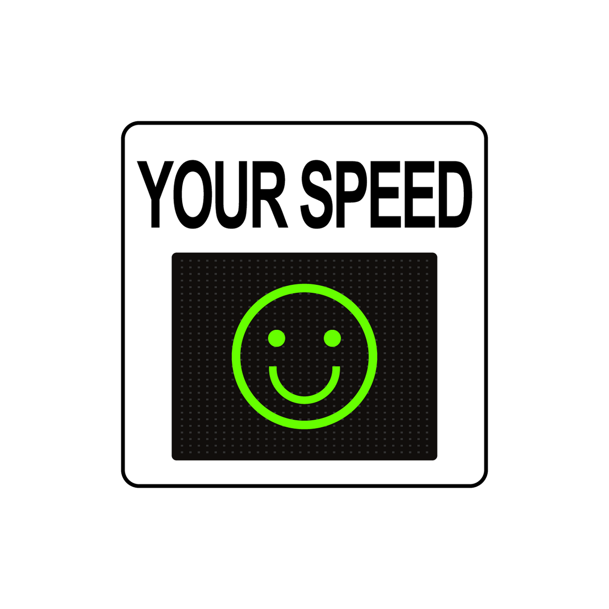 Winstar 11M Digital Radar Speed Sign 23" x 23" (20" Matrix LED Display)