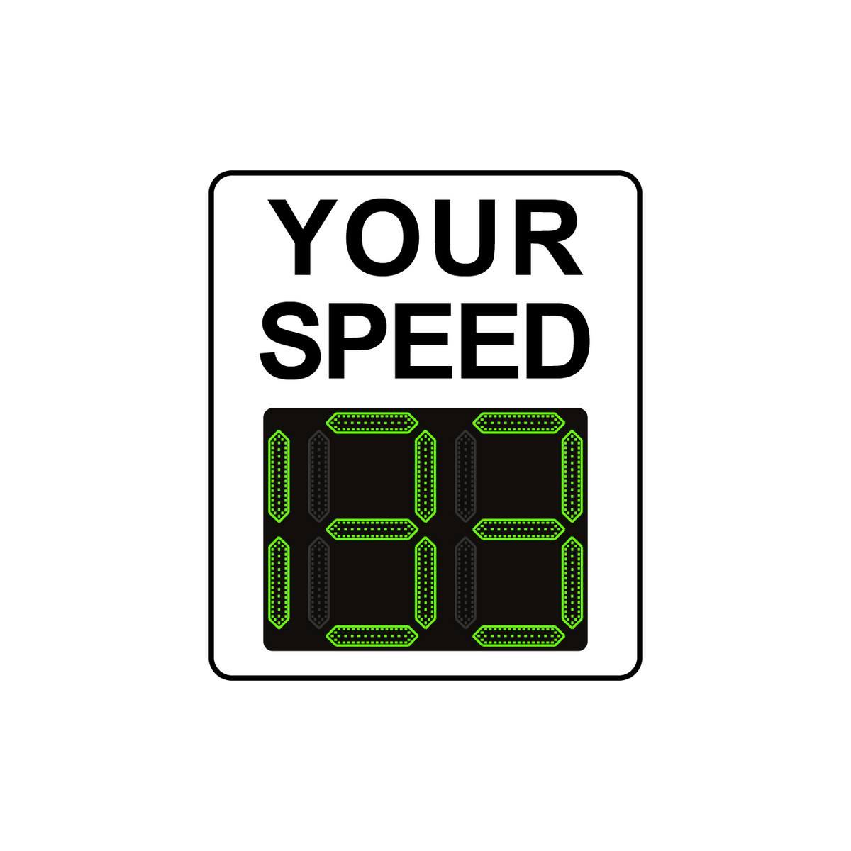 Winstar 15A Digital Radar Speed Sign 28" x 33" (26.5" LED Display)