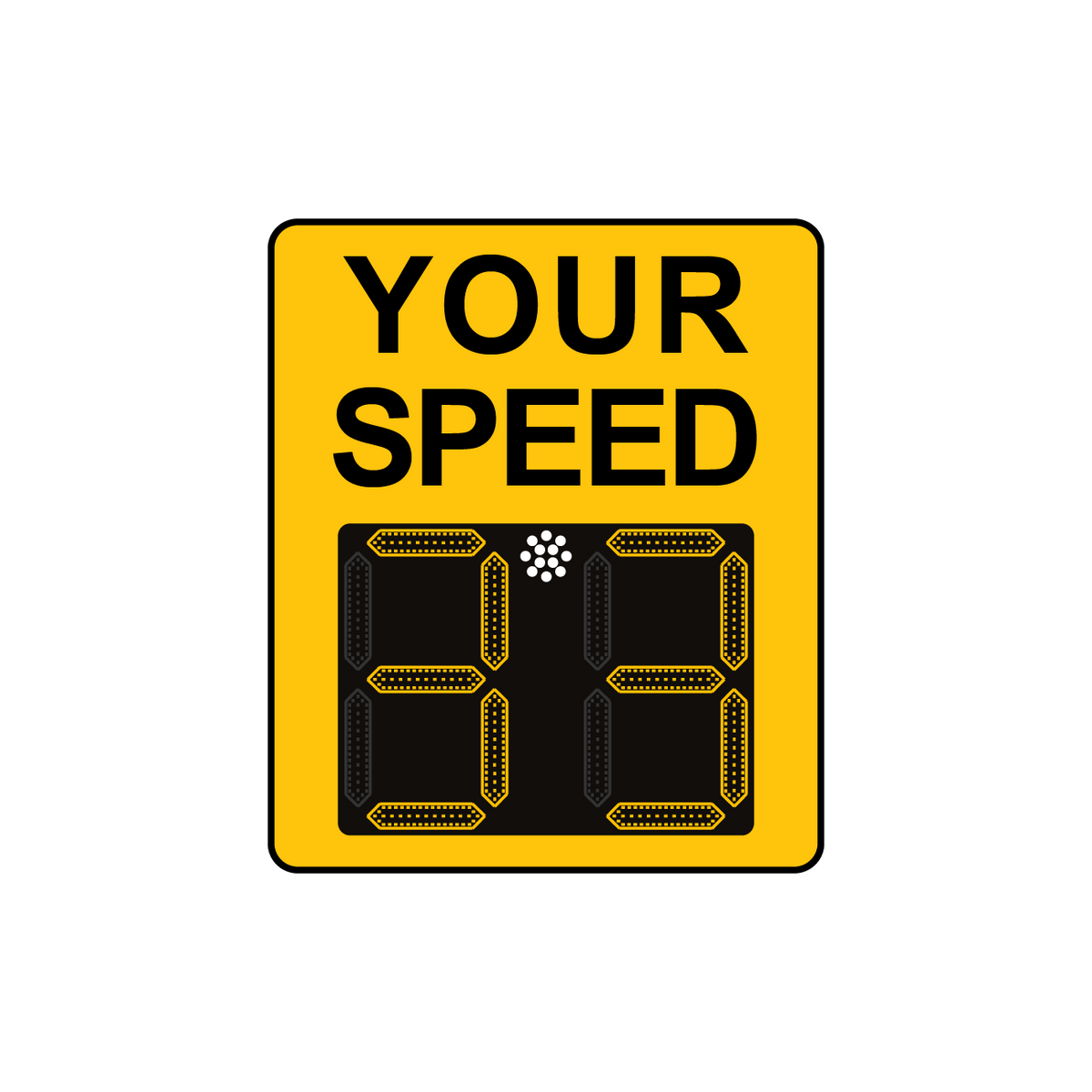 Winstar 15A Digital Radar Speed Sign 28" x 33" (26.5" LED Display)