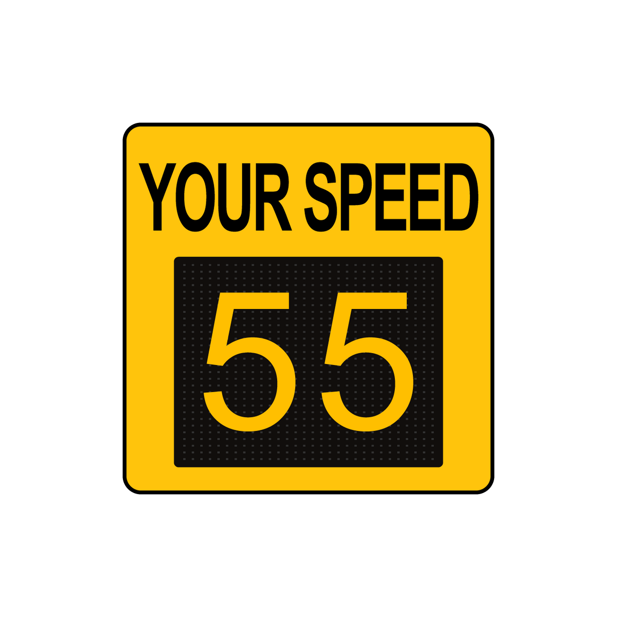 Winstar 11M Digital Radar Speed Sign 23" x 23" (20" Matrix LED Display)