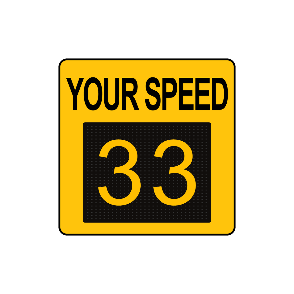 Winstar 11M Digital Radar Speed Sign 23" x 23" (20" Matrix LED Display)