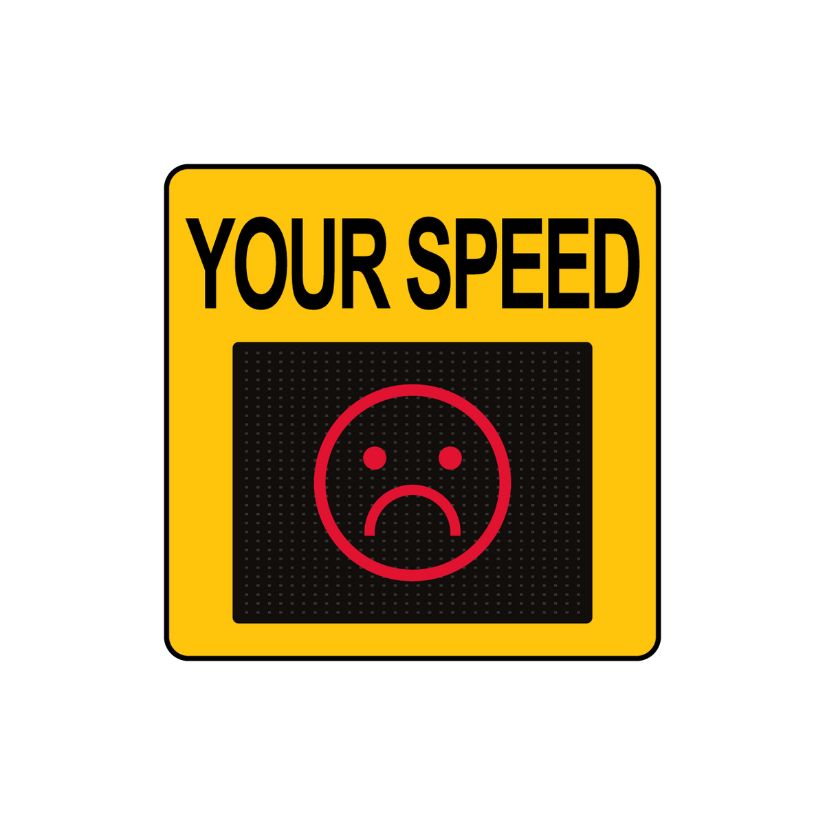 Winstar 11M Digital Radar Speed Sign 23" x 23" (20" Matrix LED Display)