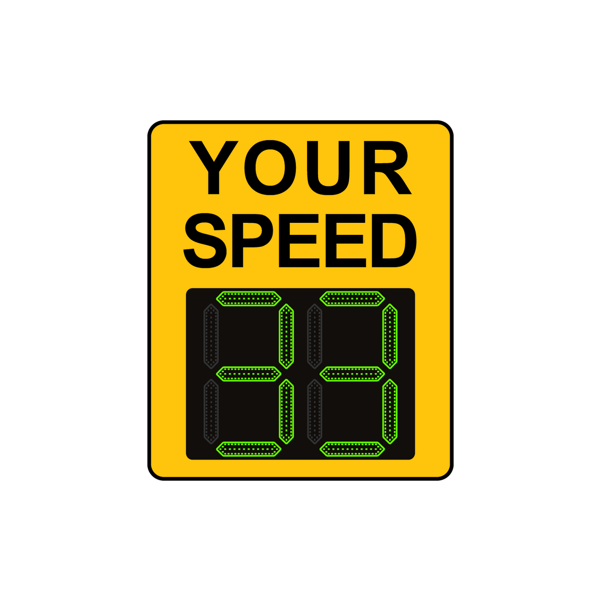Winstar 15A Digital Radar Speed Sign 28" x 33" (26.5" LED Display)
