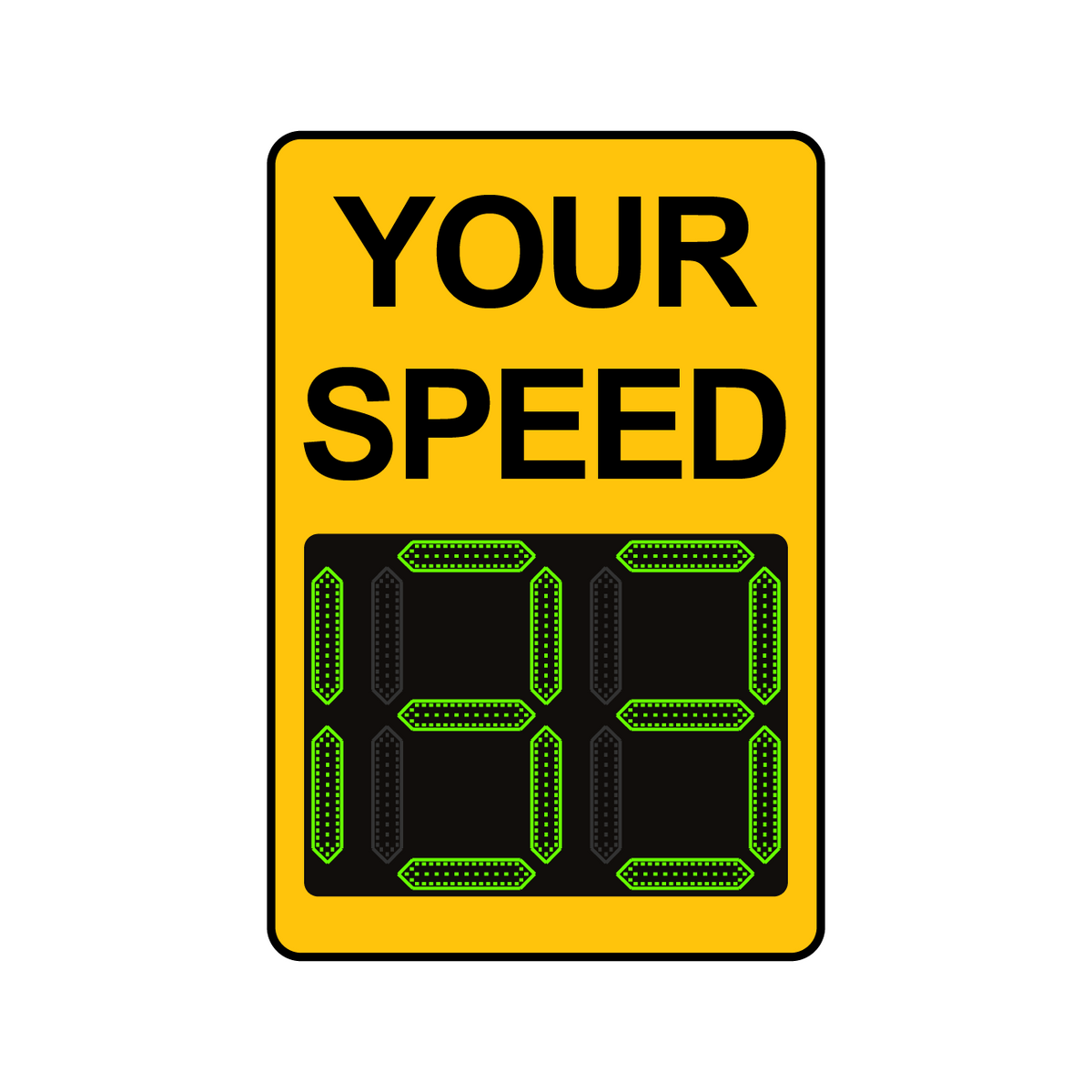 Winstar 15 Digital Radar Speed Sign 24" x 36" (26.5" LED Display)