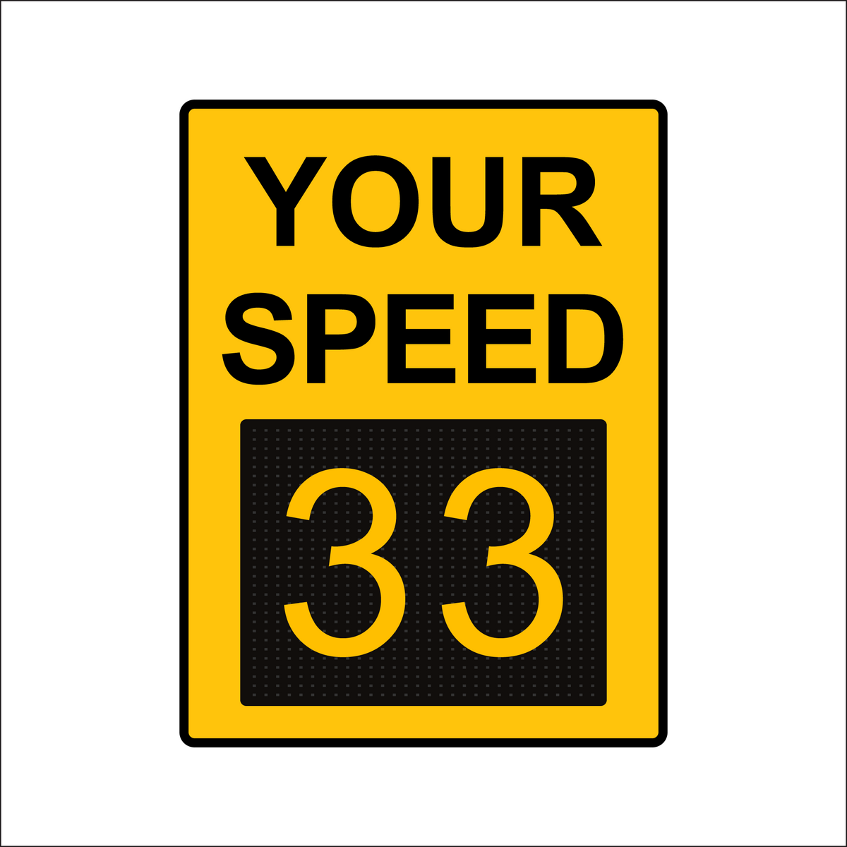 Winstar 18M Digital Radar Speed Sign 36" x 48" (34.5" Matrix LED Display)