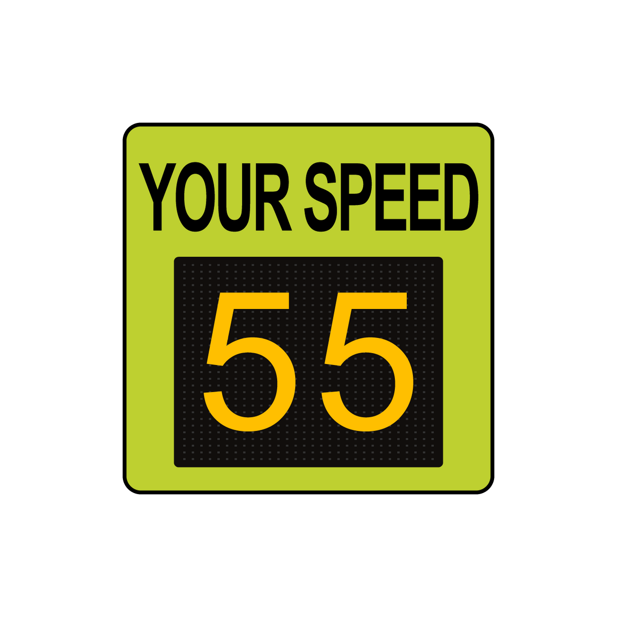 Winstar 11M Digital Radar Speed Sign 23" x 23" (20" Matrix LED Display)